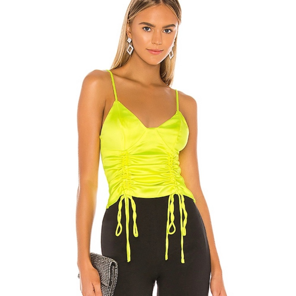 NBD Margot Ruched Silky Top